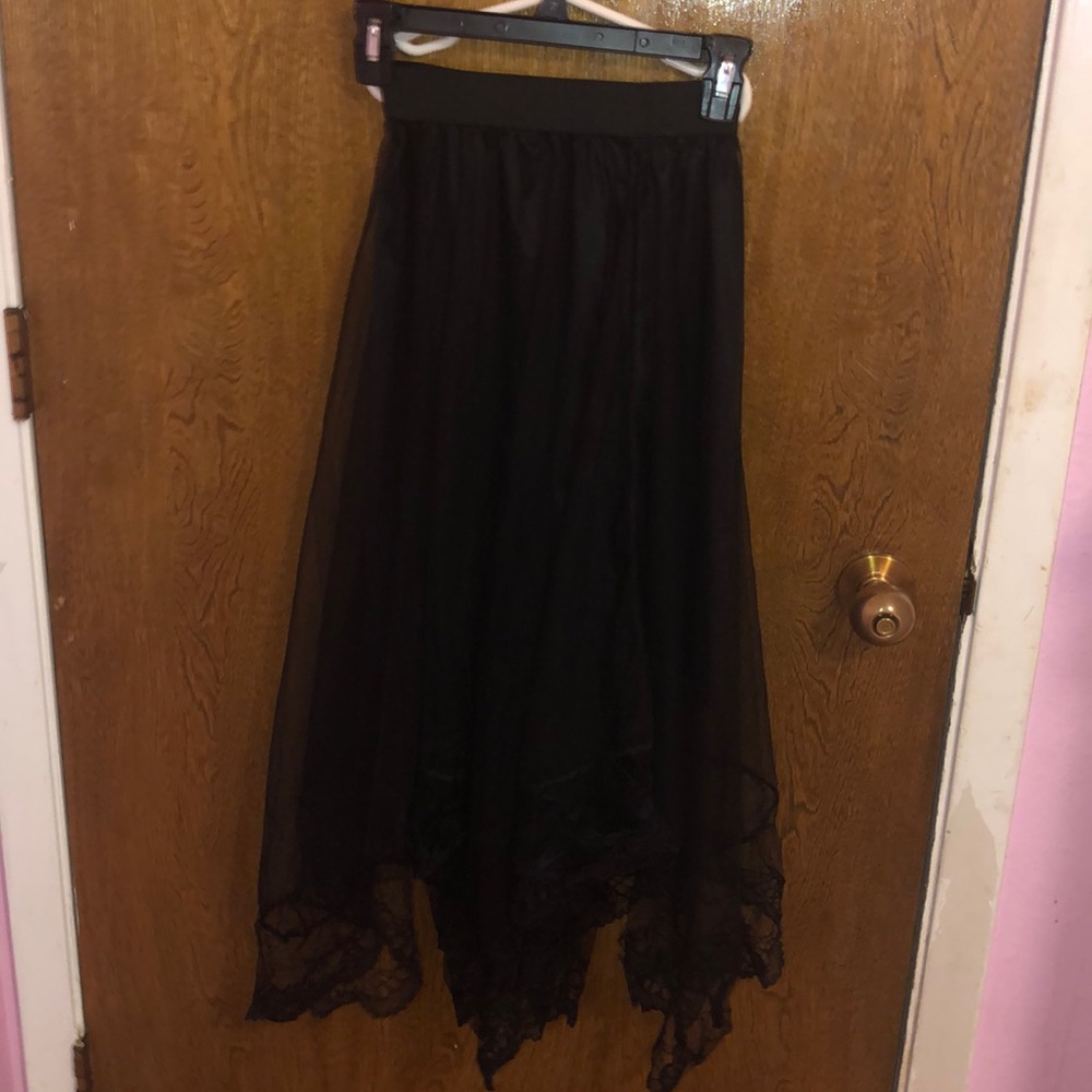 See through sheer skirt